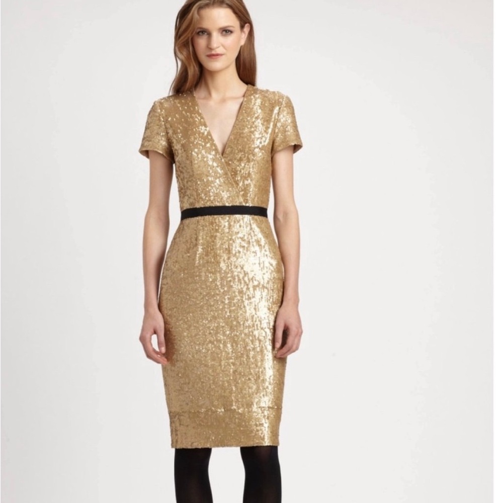 Burberry Gold Dress Size 4 Worn Once